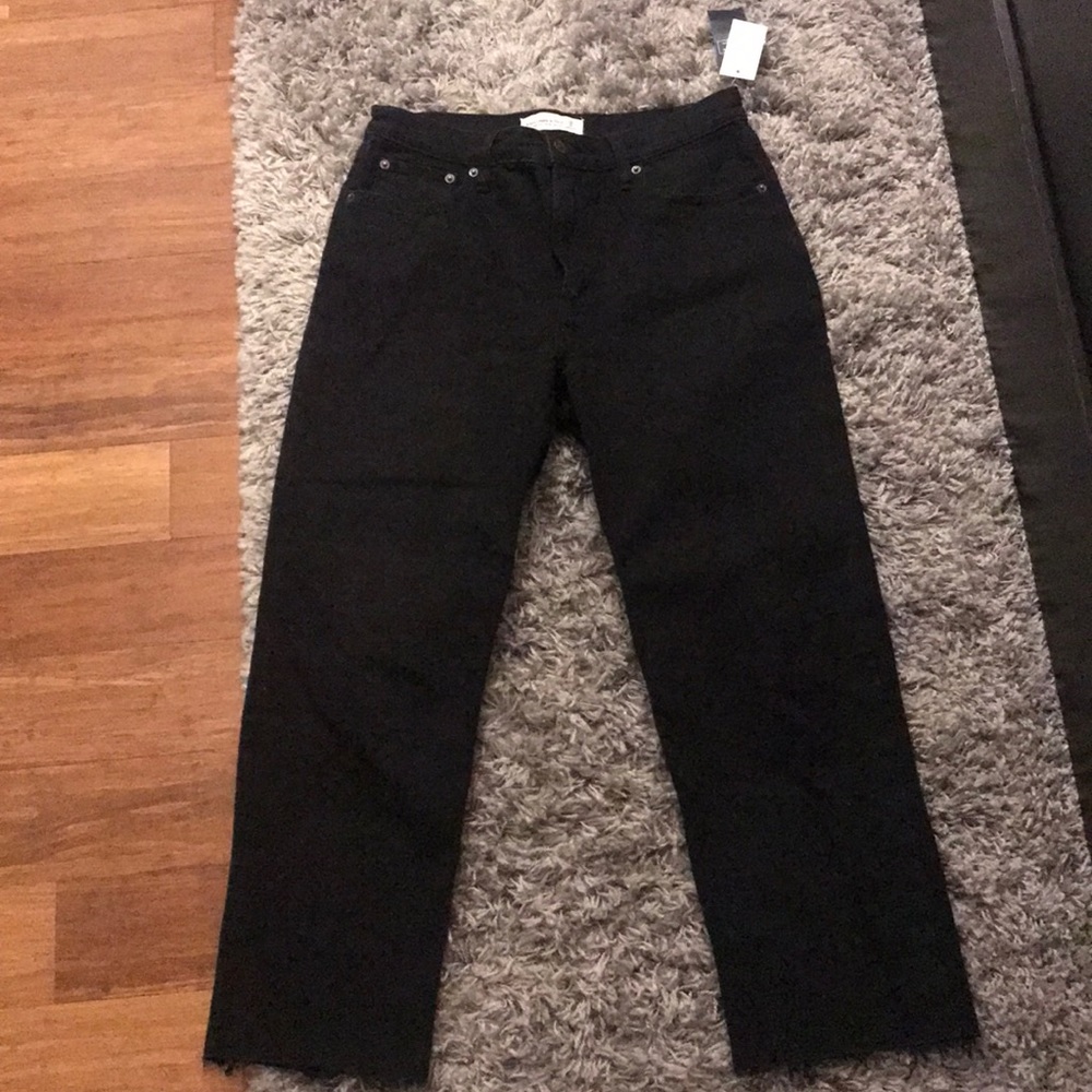 A&F ultra high rise ankle straight